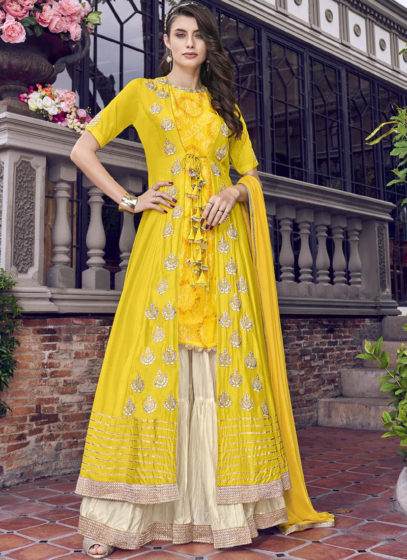 semi stitched sharara suits