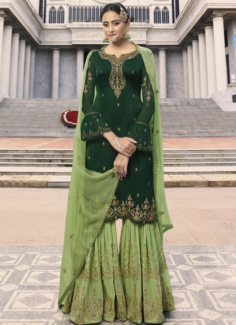 semi stitched palazzo suits