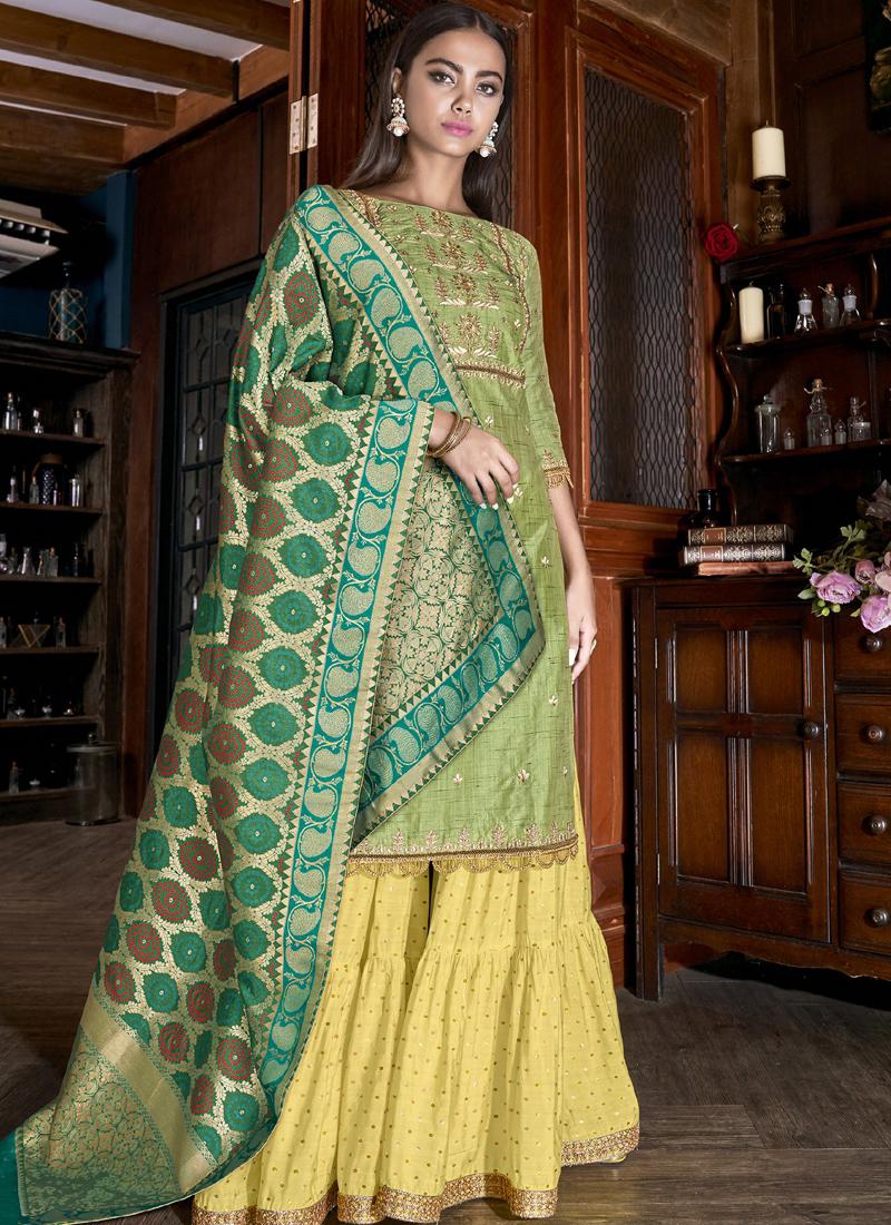 semi stitched palazzo suits