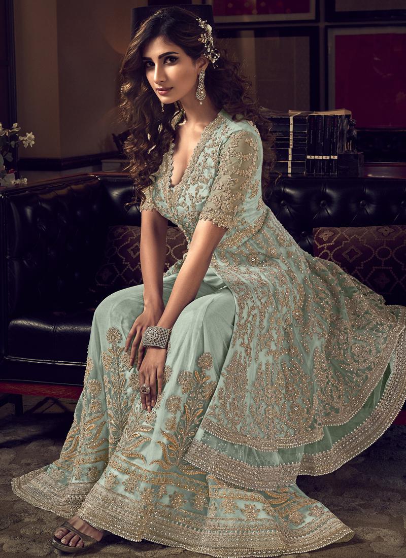 semi stitched palazzo suits