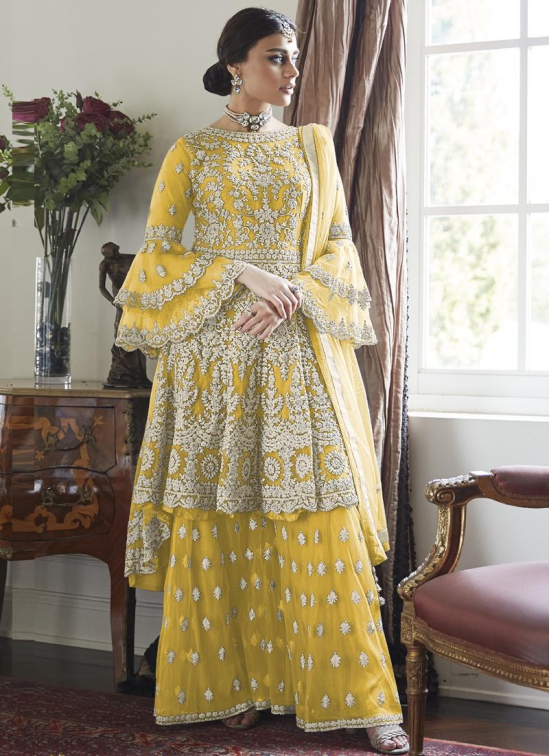 semi stitched palazzo suits